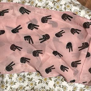 peace sign scarf